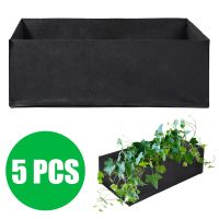 5Pcs 60 x 30 x 21cm Fabric Reusable Large Garden Pots Plant Pot Vegetable Tomato Potato Carrot Planter Grow Bags