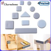 CHARMHOME 4pcs ป้องกันรอยขีดข่วน อ่อนนุ่ม กันชน โซฟาโต๊ะ ย้ายง่าย อุปกรณ์เก้าอี้ เสื่อกันลื่น แผ่นรองขาเฟอร์นิเจอร์ ป้องกันเสียงดัง ตัวป้องกันพื้น