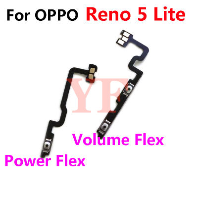 Untuk OPPO Reno 5 Lite Realme Reno5 7 Pro 5G Kuasa Pada ปิดปุ่มที่ปรับเสียงขึ้นลง Bisu สวิตช์กุญแจริบบิ้นสายเคเบิลงอได้