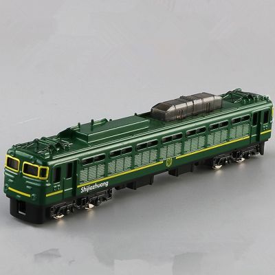รถไฟอัลลอยด์ไอน้ำย้อนให้นึกถึงสมัยก่อนโมเดล1:87ของเล่นรถไฟของเล่นสำหรับเด็กสูงรถไฟสองหัวของขวัญสำหรับเด็ก Gratis Ongkir
