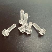 50pcs M3 M4 Acrylic Clear Transparent Plastic Phillips Round Head Screw Pan Cross Head Bolt Metric Threaded length 4 25mm