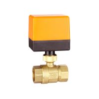 DN15/20/25 Electric Motorized Thread Ball Valve Brass AC 220V 2-Way 3-Wire 2-control  1.6Mpa with Actuator For water  gas  oil Plumbing Valves