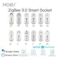 ZigBee 3.0 Smart Socket Plug with 2 USB Interface Remote Voice Control Work with SmartThings Wink Echo Plus and Most Zigbee Hub Shoes Accessories