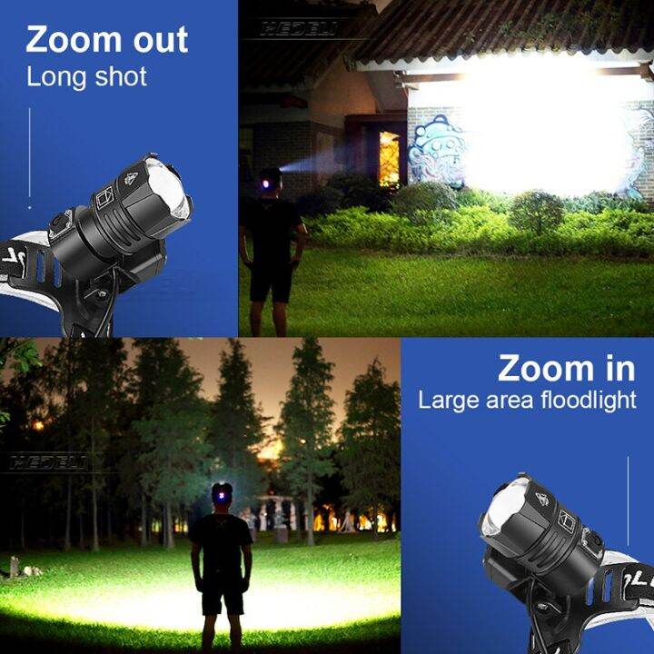 ใหม่ล่าสุด-xhp199ไฟ-led-กำลังสูงไฟฉายคาดหัวแบบชาร์จ-usb-ได้ไฟหน้า-led-กำลังสูง-xhp160ไฟฉายคาดหัวกันน้ำ18650