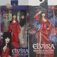 ฟิกเกอร์ Macabre ของหนัง Neca Elvira อะนิเมะดั้งเดิมนายหญิงแห่งความมืดหุ่นแอคชั่นราชินีแห่งความมืดทำจากพีวีซีสำหรับของเล่นเด็กผู้ชาย