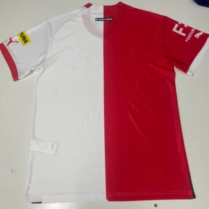 เสื้อกีฬาแขนสั้น-ลายทีมชาติฟุตบอล-czech-prague-slavia-22-23-ไซซ์-s-xxl-aaa