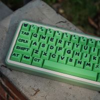 Keycaps Keycaps Keycaps ฟอนต์ขนาดใหญ่สีเขียว PBT สีย้อม-Sub เชอร์รี่โปรไฟล์ Keycaps ที่กำหนดเอง