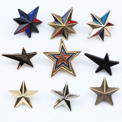 Fashion New Men Retro Golden Star Brooch Pins Collar Suit Stick Breastpin Pin Brooch Gift Icon Badge lapel Pin For Coat Cap