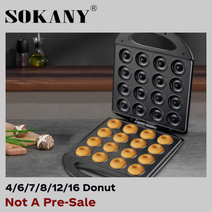 SOKANY APPLIANCES Mini Donut Maker with Indicator Light Snack Light for ...