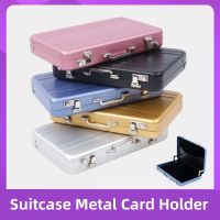 【CW】❅✑❣  Business Card Metal Aluminum Holder Men Credit Suitcase Wallet Sleev