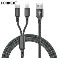 [A Necessary] YU FONKEN 2In 1สาย USB เครื่องชาร์จโทรศัพท์มือถือแยกไมโครประเภท C สำหรับ Xiaomi Samsung แอนดรอยด์ชาร์จเร็ว