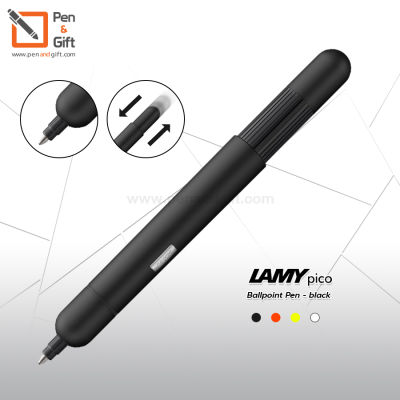 LAMY Pico Ballpoint Pen Black, White, Laser orange, Chrome, Matte Chrome, Blue  - ปากกาลูกลื่น ลามี่ พิโค่ สีดำ ขาว ส้ม เงิน เงินด้าน น้ำเงิน ของแท้ 100 % [Penandgift]