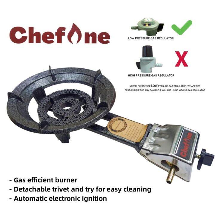 ChefOne Cast Iron Low Pressure Gas Burner 21A Lazada