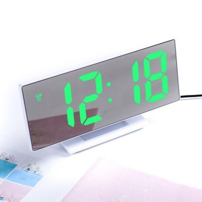 【Worth-Buy】 Led กระจกนาฬิกาปลุกดิจิตอลนาฬิกา Jam Tangan Elektronik ตารางมัลติฟังก์ชั่ Snooze Led Deskalarm นาฬิกาปลุก