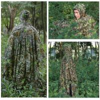 Men Women Kids Outdoor Suit Camouflage Clothes Jungle Suit CS Training Leaves Clothing Hunting Suit Pants Hooded Jacket