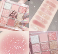 Niriko Glitter Eyeshadow Palette N167  อายแชโดว9สี+บลัชออน2สี+กระจก ในตลับเดียวกันตลับกากเพชร2ชั้น ของแท้100%