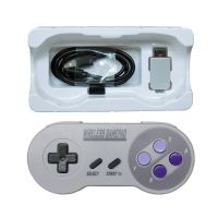 【In Stock】 avk7n0 1Pcs 2.4GHz Wireless Gamepad Controller สำหรับ Super Nintendo NES &amp; SNES Classic Mini Wireless Console Controller จอยสติ๊ก Games