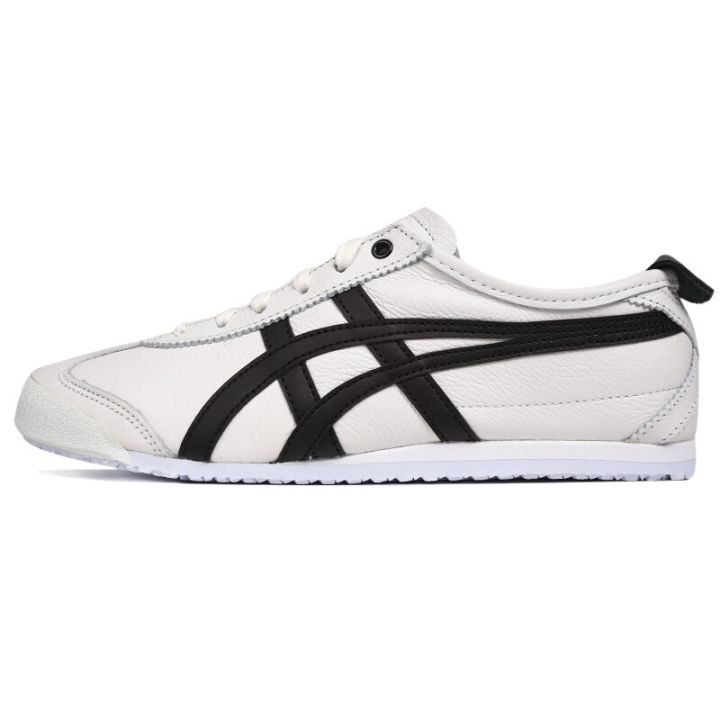 Onitsuka tiger México 66 Original Tiger Mexico 66 Ghost Tiger Sneakers Men  and Women Shoes White Black Super Soft Leather Sports Casual Running Tiger  Shoe D508K 