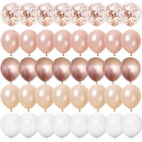 (TEX)40pcs 12inch Rose Gold Confetti Latex Balloons Happy Birthday Party Decorations Kids Adult Boy Girl Baby Shower Wedding Supplies