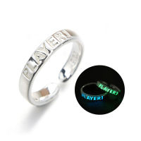 ILOVEDIY แหวนวันวาเลนไทน์สำหรับเป็นของขวัญ,แหวนคู่เรืองแสงในที่มืดเกม