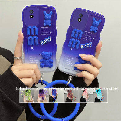 เคส VIVO Y02 Y02A Y02T Y53s Y51A Y31 2021 Y51 2020 Phone Case ไล่ระดับสีเคสลายการ์ตูนน่ารัก3มิติเคสนิ่มกันกระแทกพร้อม2023สร้อยข้อมือซิลิโคนที่ถอดออกได้