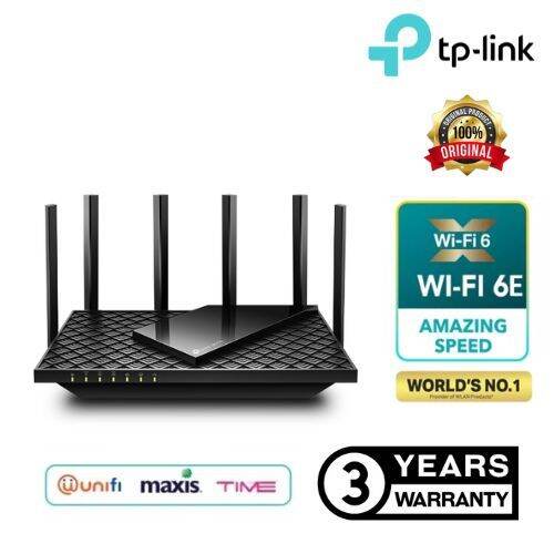 TP-Link Archer AXE75 AX5400 Tri-Band Gigabit WiFi 6E Router Gigabit ...