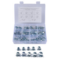 60 ชิ้นรถการใช้ท่อ Clamps ท่อคลิป Fastener Mini ฉีดสไตล์ปรับท่อ Clamps 10 ขนาด Assortment Kit-serfgfdtr