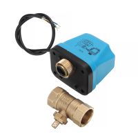 Electrical Ball Valve Brass G3/4 quot; DN20 3/4 Inch 2 Way 220V Control Motorized Ball Valves Actuator With LED Light