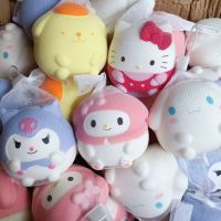 Kawaii Melody Dekomputer Sanrio Kuromi Cinnamoroll Penghilang Stres Squishy อะนิเมะ Kartun Anak-Anak Cubit Tangan Penyembuhan Mainan