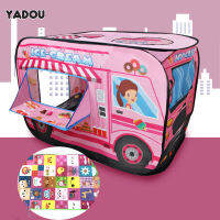 YADOU บ้านของเล่นของเล่นเด็กเต็นท์รถยนต์เพลย์เฮาส์ในร่มและกลางแจ้งโดยอัตโนมัติทำให้ไม่ต้องติดตั้งบ้านหลังเล็กพับได้826