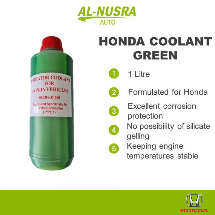 HONDA COOLANT GREEN 1L RADIATOR COOLANT CECAIR PENYEJUK RADIATOR (CITY