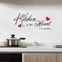 Kitchen Wall Stickers The Kitchen Is Heart Home Wall Stickers DIY Removable Letter Vinyl Wall Art Decals Kitchen Wall Decoration Wall Stickers  Decals