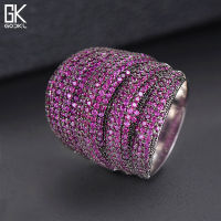 GODKI Luxury Wide Stackable Geometry Cubic Zironia Rings For Women Wedding Engagement Dubai Bridal Finger Ring Jewelry Addiction