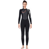 3mm Neoprene Wetsuit One-piece Keep Warm Women Men Swimming Scuba Diving Bathing Suit Short Sleeve for Surf Snorkeling