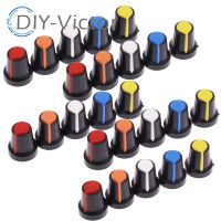 25Pcs WH148 Potentiometer Switch knob Cap Plastic Knob Plum Handle 15X17mm AG2 Handle 6MM  Blue RED YELLOW ORANGE WHITE Guitar Bass Accessories