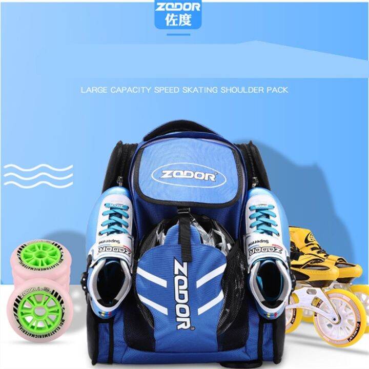 original-zodor-speed-skates-patines-carrier-daily-waterproof-skates-backpack-4x90-4x100-4x110-skating-bag-blue-red-container