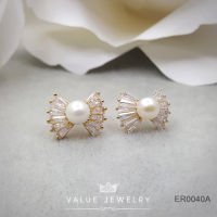 Value Jewelry ER0040 กว้าง1.5cmยาว1.2cm เครื่องประดับเพชรCZ เกรดพรีเมี่ยม หนีบ ห่วง ระย้า คริสตัล เพชร  สร้อยข้อมือ สร้อยคอ แหวน