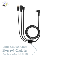 สายเคเบิ้ล 3-in-1 Cable Compatible with Kamvas 22, 22 plus, Pro 12, Pro 13, Pro 16 หรือ Kamvas 13, 16 (2021)