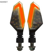 MARBIT 2pcs รถจักรยานยนต์ LED ไฟเลี้ยวสัญญาณไฟวิ่งไฟแสดงไฟกะพริบโคมไฟ