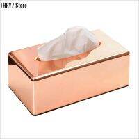 THRY7 Store Loviverทองคำสีกุหลาบกล่องทิชชู่สร้างสรรค์สี่เหลี่ยมผืนผ้ากล่องใส่กระดาษทิชชู่แผ่นโต๊ะทำงานหน้าแรก