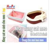 HCM - Khay vệ sinh mèo 5 loại Khay đựng cát vệ sinh cho mèo có gờ chống