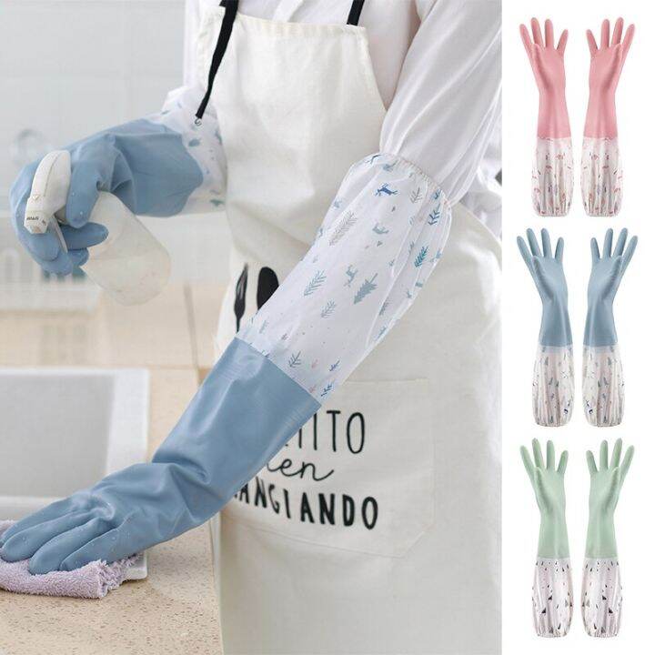 lengthen-latex-gloves-dishwashing-cleaning-gloves-kitchen-waterproof-durable-rubber-clean-tool-interior-plush-silicone-gloves-safety-gloves