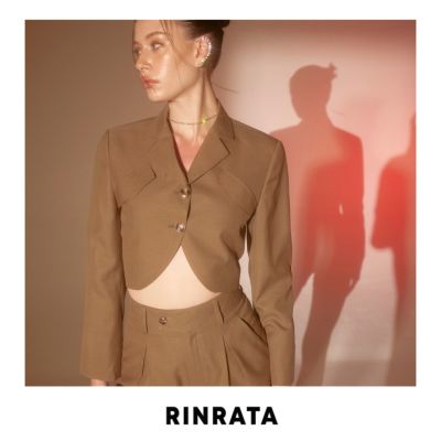 RINRATA - Mercury jacket เสื้อสูท แขนยาว เทอเลอร์ ครอป ตัวสั้น กระดุมหน้า เสื้อไปเที่ยว สูทแฟชั่น สูททำงาน