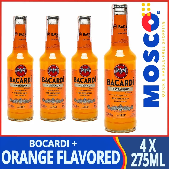 Bacardi + Orange Mixed Drink 275mL 4 packs Lazada PH