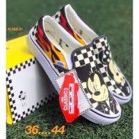 สินค้าสุดฮิด รองเท้าผ้าใบ แวนส์ Slip-On (Mickey Mouse) grade Hiend (พร้อมกล่อง)ไซส์ 36-44