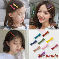 The Panda Korean Simple Hair Clip Sweet Girl Heart Frosted Color Cross Bangs Clip Hairpin Clip Hair Accessories Headdress