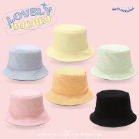 พร้อมส่ง Lovely Bucket หมวกบักเก็ต หมวกปีกรอบ สีพาสเทล สีตรงตามรูป มีสายปรับขนาดด้านใน