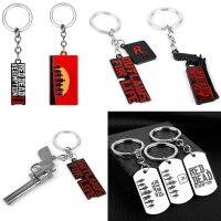 Red Dead Redemption 2 Keyring Key Chain Rockstar Game Gun Metal Key Ring Holder Men Car Women Bag Keychain Chaveiro Jewelry Key Chains