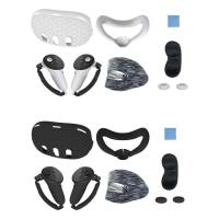 Protective Lens Cover for Quest3 7-Piece Set Vr Shell Cover 7Pcs/Set Vr Skin Cover Silicone Case Replacement original