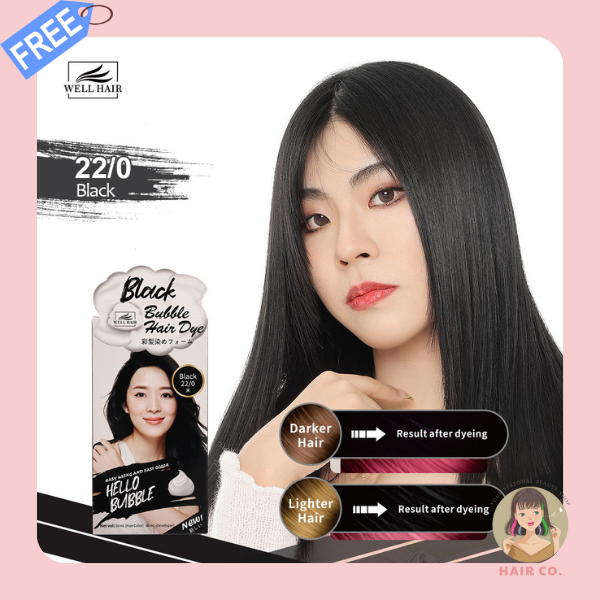 22/0 Black Bubble Hair Dye 2 in 1 Long Lasting Hair COlor Lazada PH